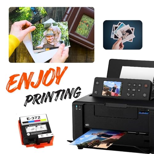 Image of CANOFF Compatible Ink Cartridge E-372, Photo Printing, with Chip Installed, Image Output Use for PM-520 Printer