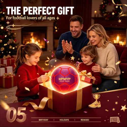 HITEGY Rechargeable Light Up Soccer Ball