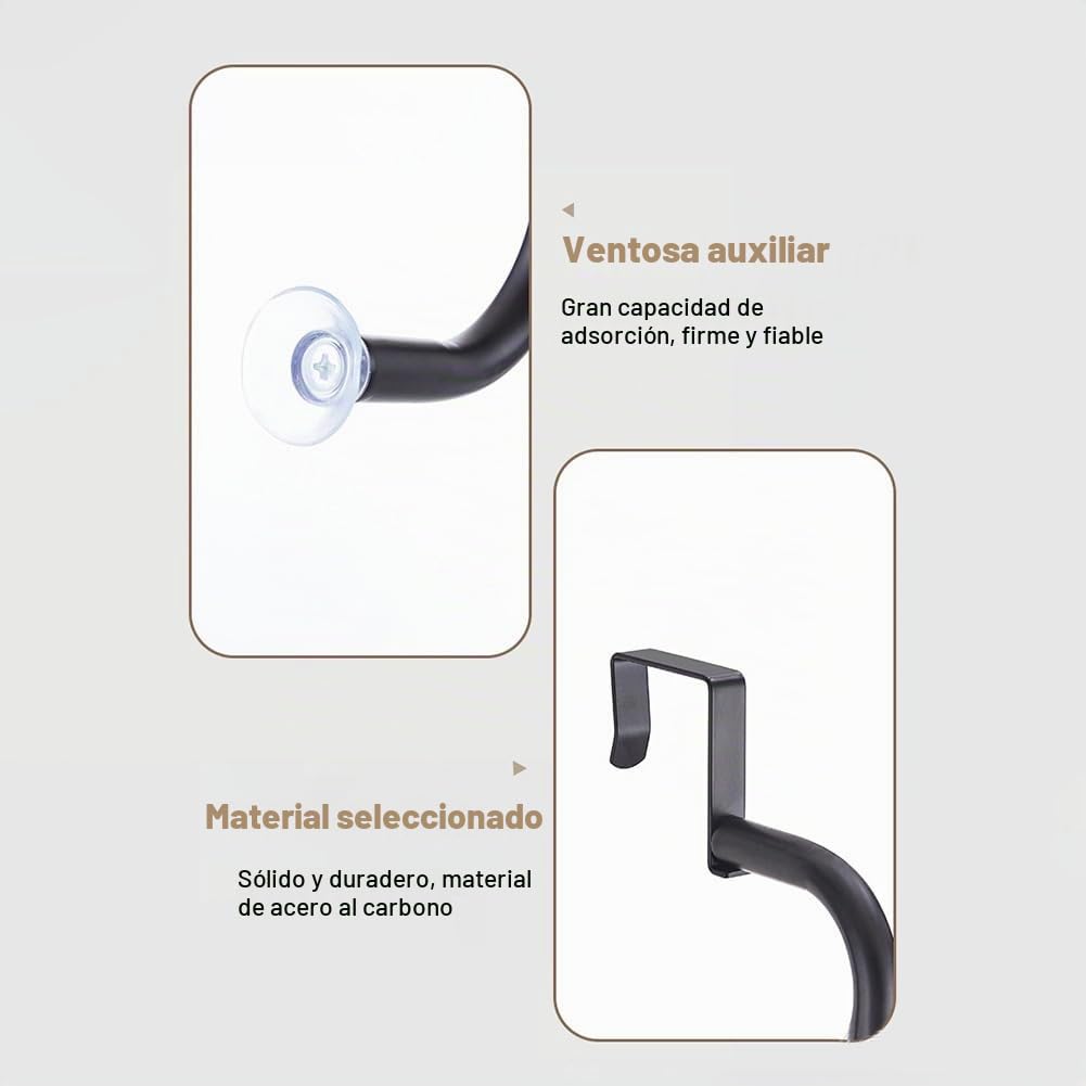 Organizador de armario colgante sobre la puerta de almacenamiento de 6 niveles ajustable para puerta de almacenamiento, organizador colgante de metal, estante de especias para pared, estantes para