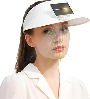 قبعة شمسية بتهوية ذكية مزودة بمروحة تعمل بالطاقة الشمسية وقابلة لإعادة الشحن، بثلاث سرعات، حافة عريضة للحماية من الشمس – مثالية للنساء أثناء السفر والجري والأنشطة الخارجية