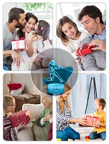 Nice Dream Baseball 3D Illusion Lamp, 3D Night Light For Kids, 16 Colours Changing Acrylic Led Night Light For Boys As On Birthdays Or Holidays #TOP5