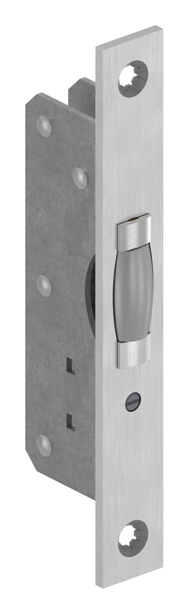 STEINBACHER© | cerradura de pestillo de puerta batiente, pestillo de rodillo +/- 2mm ajustable, acero inoxidable en la parte delantera