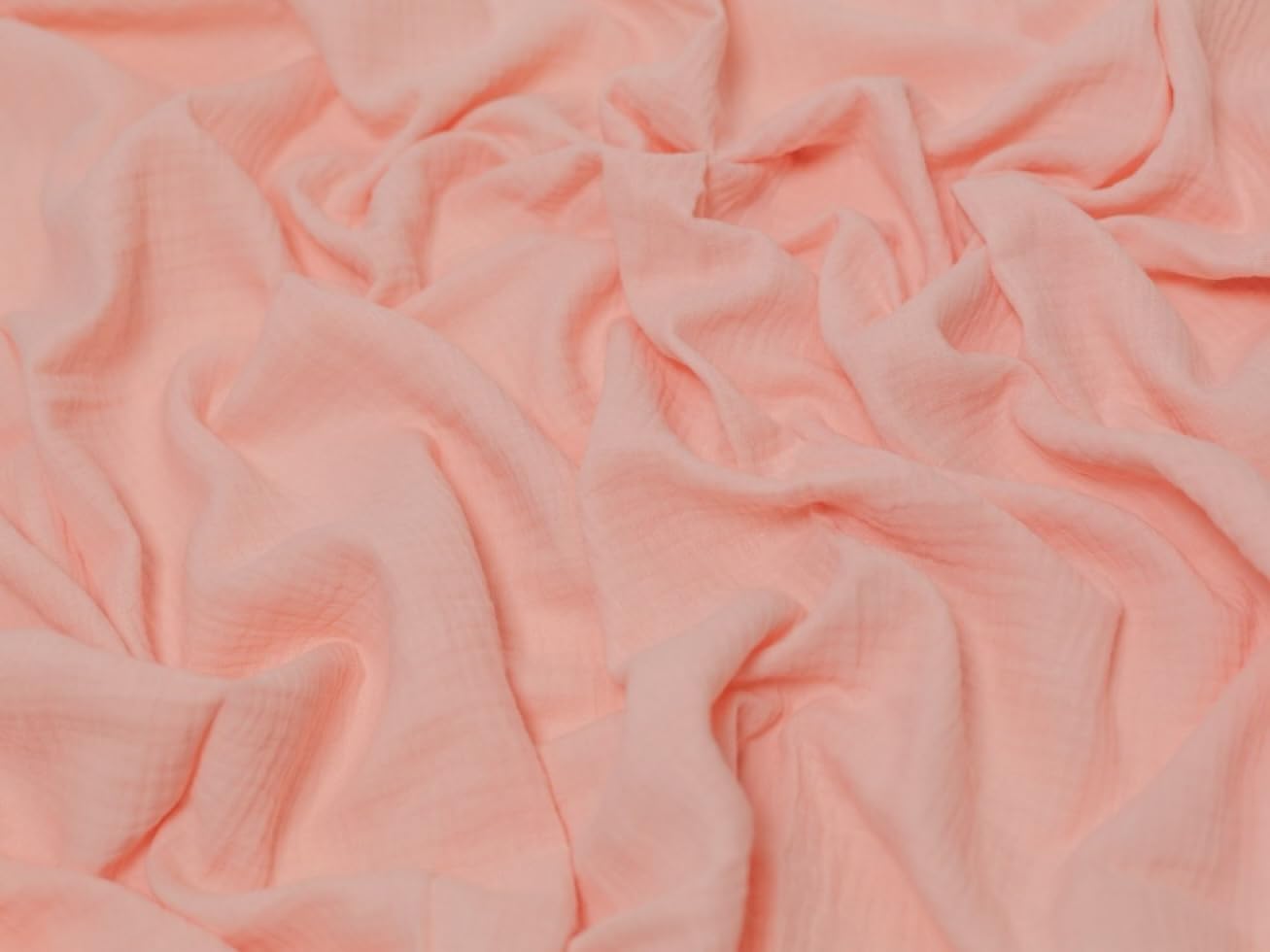 Minerva Peach Cotton Double Gauze Fabric Pebble Fabric - Per Metre