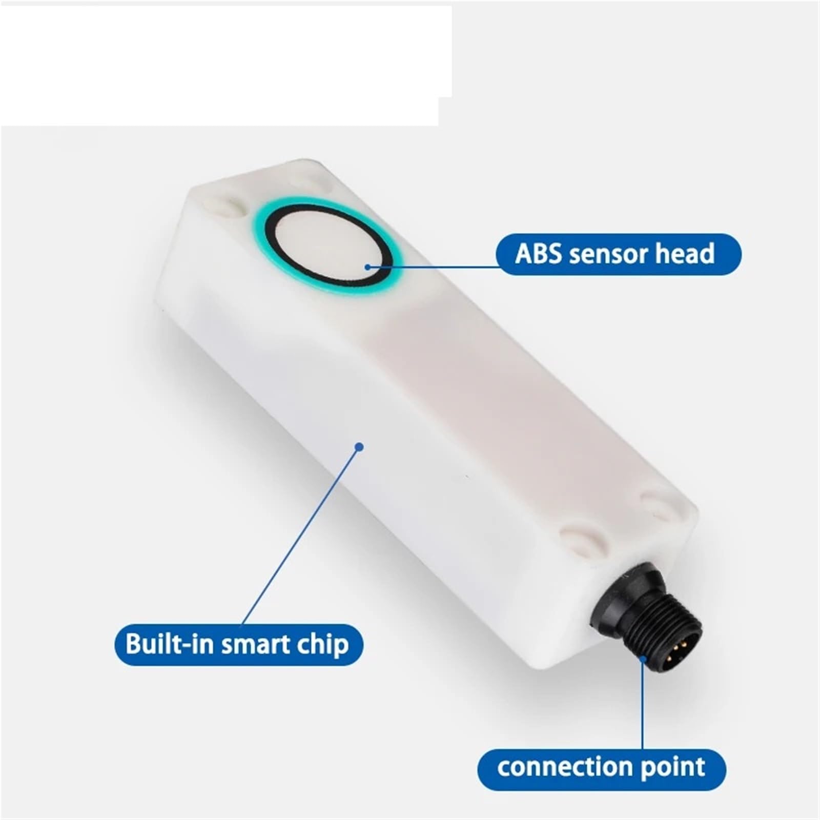 Sensor ultrasónico F54 de 2000 mm, interruptor de distancia de detección, cantidad NPC/PNP, 24 V, sensor de detección de nivel de material (UBX200-F54-D7-H5)