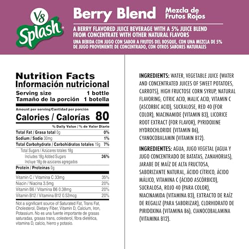 V8 Splash 200000014653 Berry Blend Flavored Juice Beverage thumb #5
