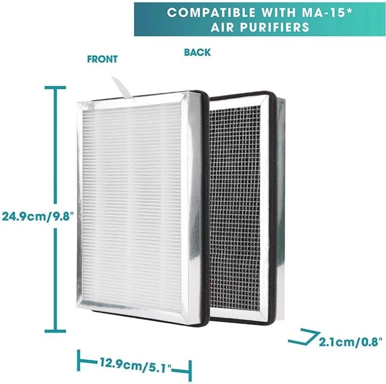 Replacement Parts Ture Hepa Filter and Activated Carbon Filter Compatible with Medify MA-15 Series Air Purifier, Pre-Filters 4-Pack - Image 5