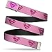 Belt Graphic Clamp Buckle Superman Shield Pink 1.5 Inch Wide Fits up to Size 42