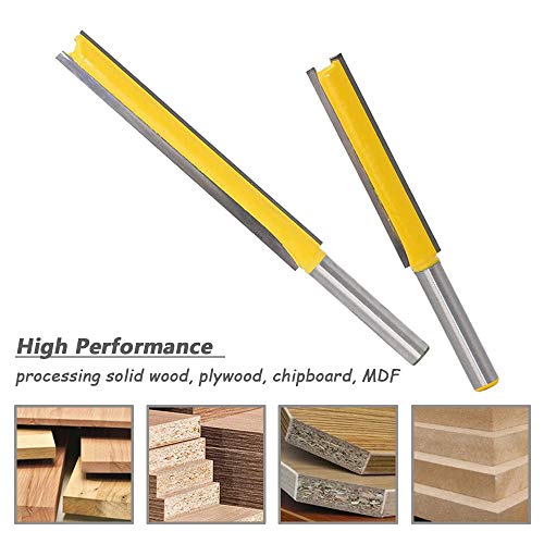 Mesee Set Of 2 Pieces Extra Long Straight Router Bit Set thumb #4