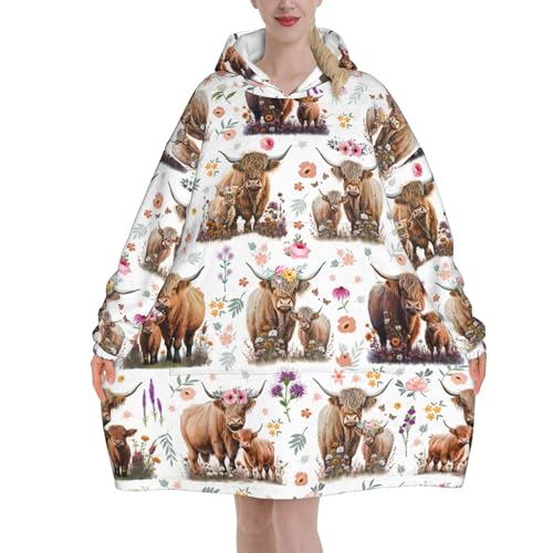 Sweat couverture vache d'Écosse pour vos soirées cocooning au salon