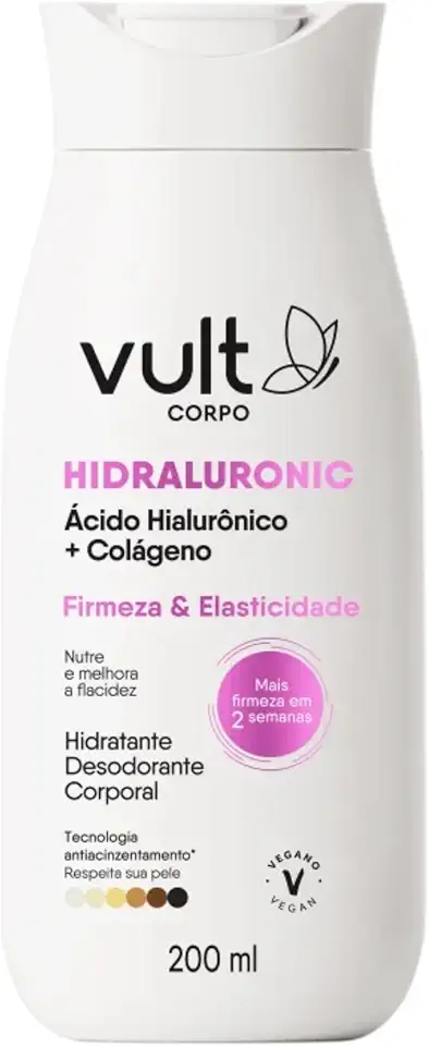 VULT LOÇÃO DESODORANTE HIDRATANTE CORPORAL COLÁGENO VEGETAL 200ML
