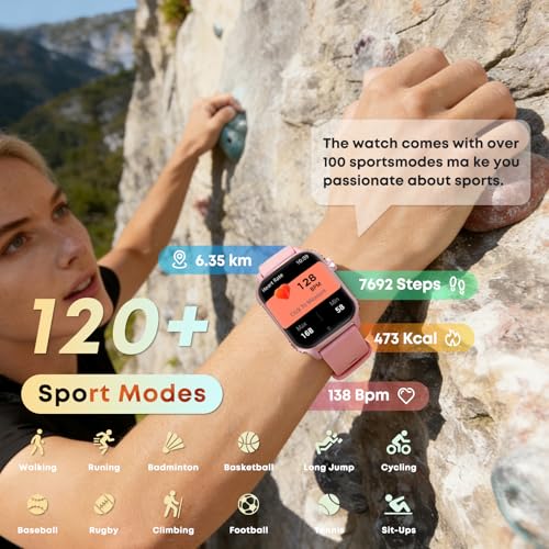 Smart Watches for Women Men, 120 Sports Modes Smartwatch with 1.83 inches HD Display, Heart Rate/Sleep Monitor, IP67 Wat - Additional View