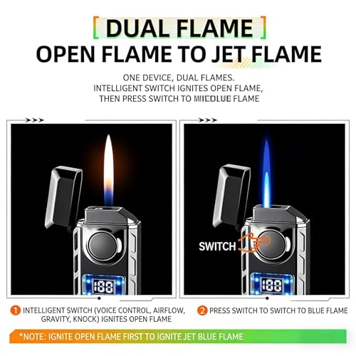 Encendedor metálico dual con cuatro modos de ignición miniatura 2
