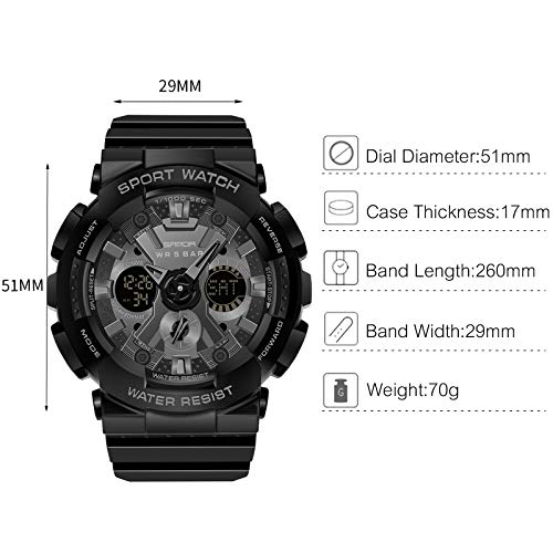 Rorios Mens Women's Watch Digital Quartz Watches Waterproof Sports Watch With Alarm Timer Multifunction Wrist Watches For Ladies Boys #TOP5