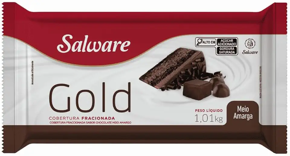 Cobertura Fracionada Gold Meio Amarga Salware 1,01kg
