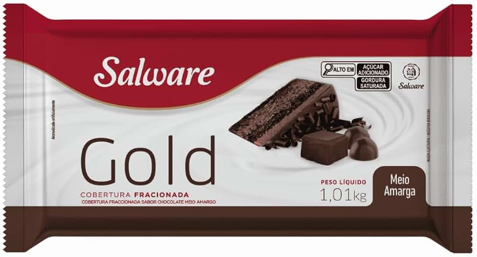 Cobertura Fracionada Gold Meio Amarga Salware 1,01kg