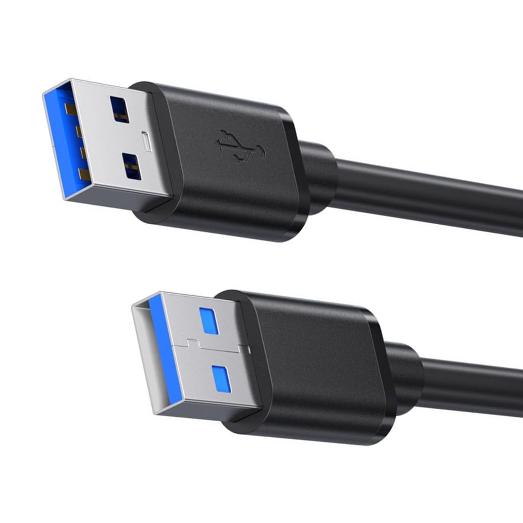 Elnwnnkc USB3.0 Male to Male Cable USB A to USB A Highly Speed Data Cord for Fast Data Transfer & Charging for Hard Drives