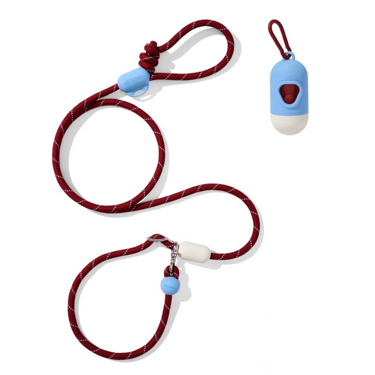 VETRESKA Hands-Free Dog Lead, 8FT Adjustable Rope Lead with Bag Dispenser