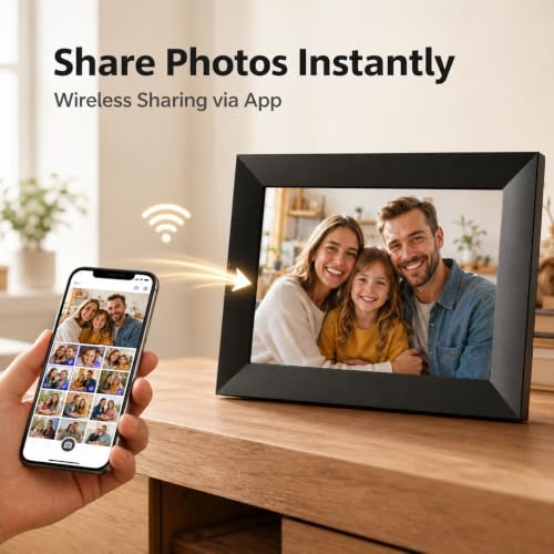 Digital Picture Frame, 10.1" WiFi IPS Touch Screen, Digital Photo Frame Gift,32GB Memory,Instant App Sharing,HD Touchscreen, for Parents&Grandparents - image 4