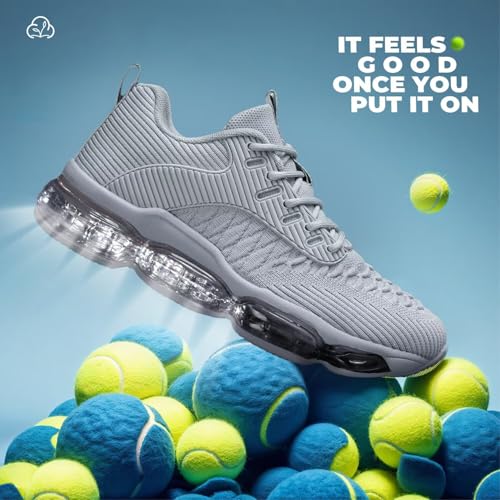 Image of Luogoks Womens Walking Running Shoes Air Cushion Basketball Sneakers Fashion Tennis Breathable Sport Gym Fitness Cross Trainers Shoes