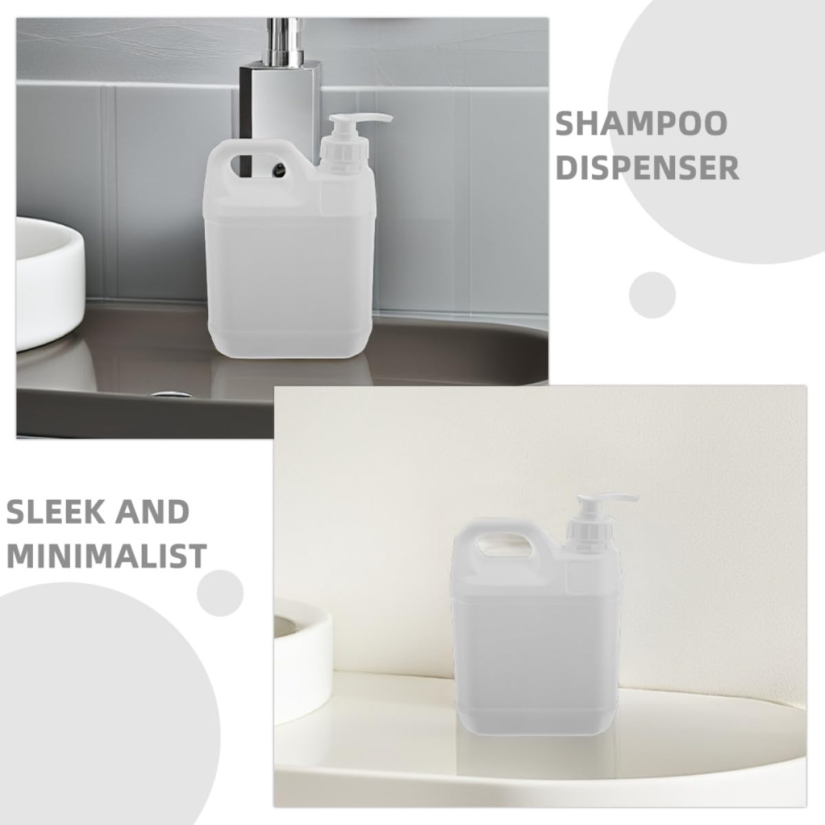 Pumpflaschen 3 Stück Kunststoff Weiße für Shampoo und Seife