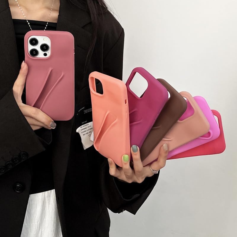 Soft Touch Silicone Lip Gloss Phone Case for iPhone 17 Pro Max, Minimalist Matte Design, Shockproof & Anti-Fingerprint Cover (Gray)