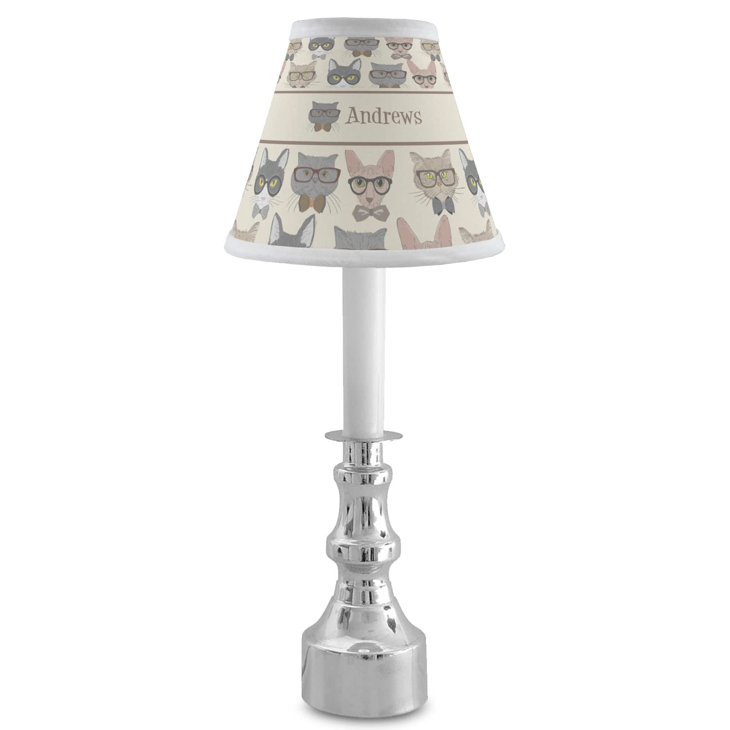 RNK Shops Personalized Hipster Cats Chandelier Lamp Shade