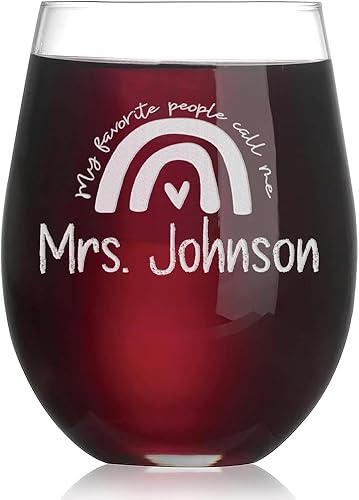 Copa de vino personalizada sin tallo, regalo de agradecimiento para profesores, regalo para ella, regalo para profesor, regreso a clases, regalo de