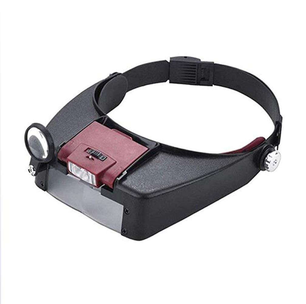 asdchZen Magnifier,Headband Magnifier Glasses With Led Light,Head Mount Magnifier Handsfree Reading Magnifying Glasses With Light For Close Work Jeweler Loupe Craft Watch Repair Hobby
