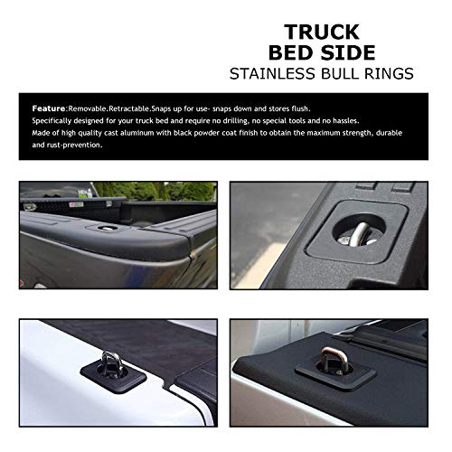 image for Sanzitop 2 Pcs 4001-XT Truck Top Bed Rail Mounted Anchor for 1998-2014