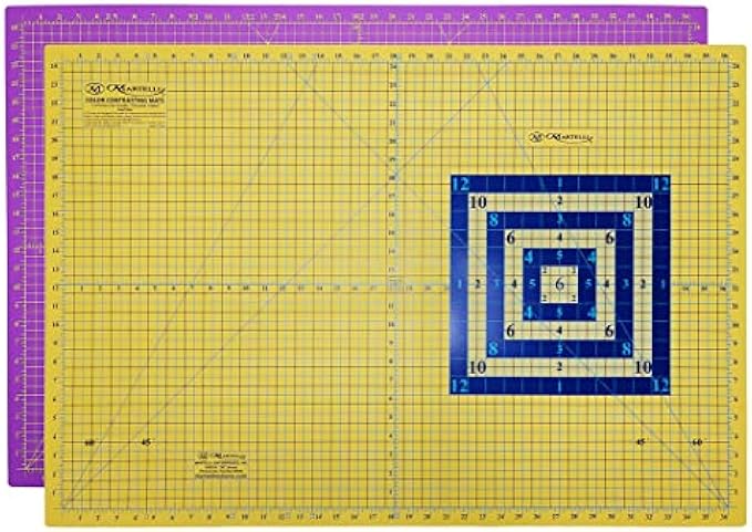 Martelli 26" x 38" Small Self-Healing Color-Contrasting Cutting Mat for Sewing, Quilting & Crafting