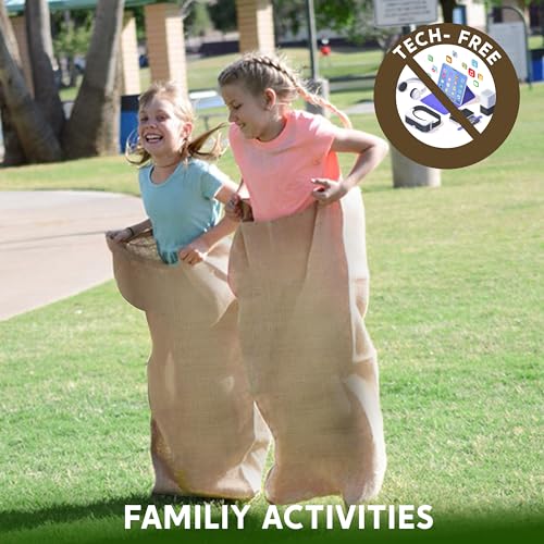 image for JOYIN 6 Pack Large Burlap Potato Sack Race Bags, 39
