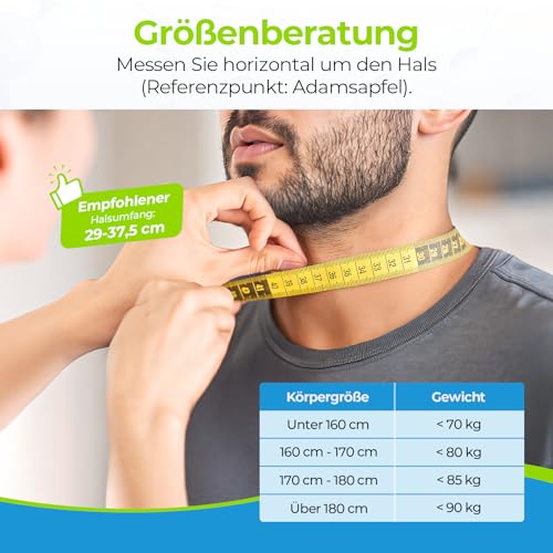 AUVON Nackenstrecker Aufblasbar für Zervikaltraktion mit 3-Schichten-Dehnungsdesign & Kinnstütz-Design, Nackenkissen Halskrause Mensch zur Schmerzlinderung Nackenunterstützung für Unterwegs Zuhause