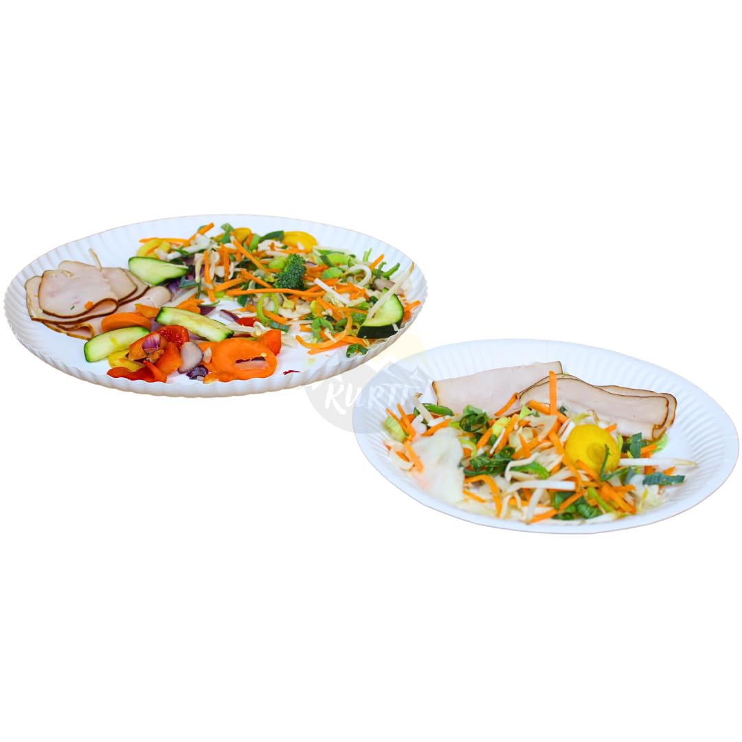 KURTT 500 Stück Pappteller, Einweggeschirr, Kuchenteller, Partyteller, Kuchenteller (500, Ø26cm)