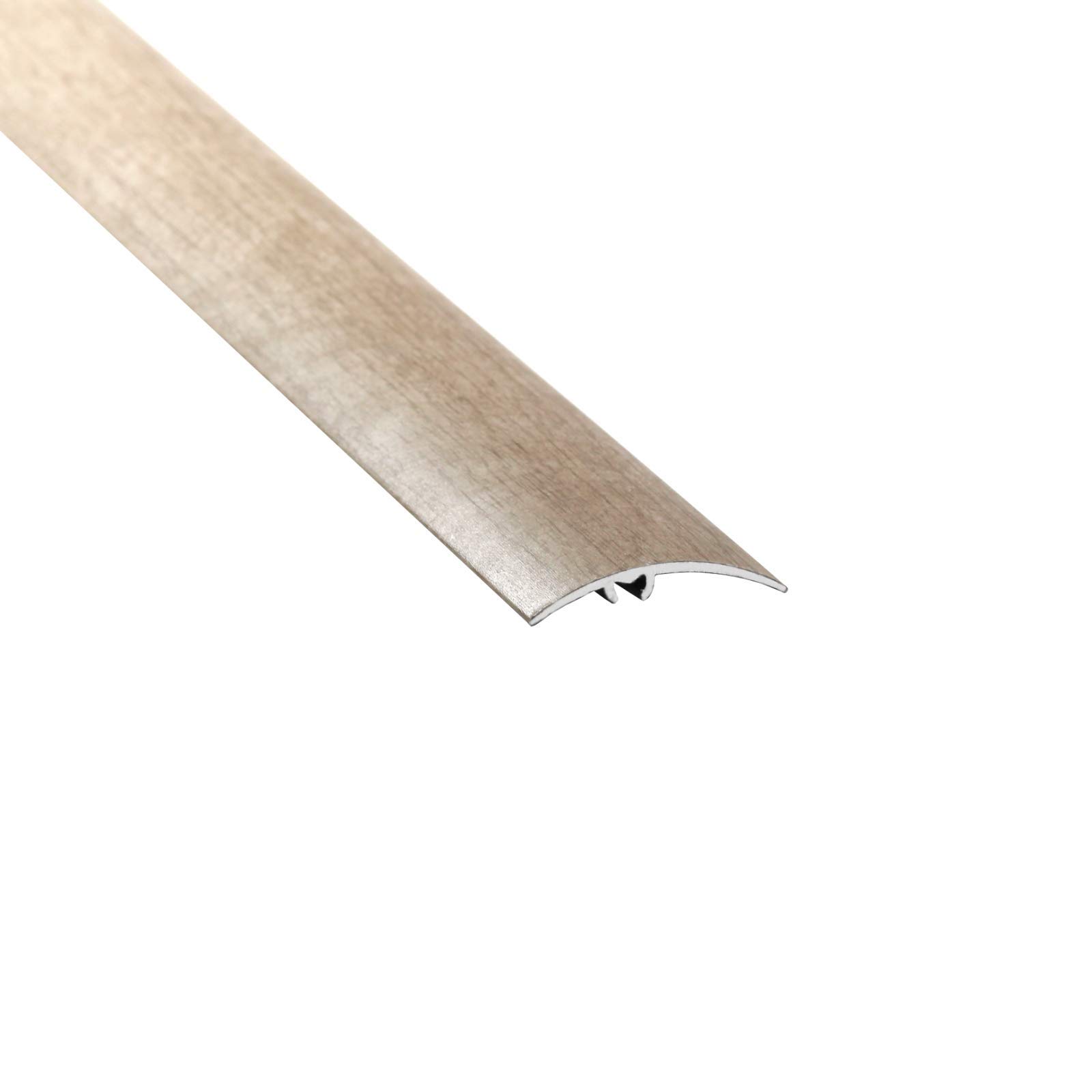 Aluminium Wood Effect Transition Strip Carpet Cover 47x930mm (3.05ft) Door Floor Threshold 5in1 Installation TMW Profiles (Avero Oak)