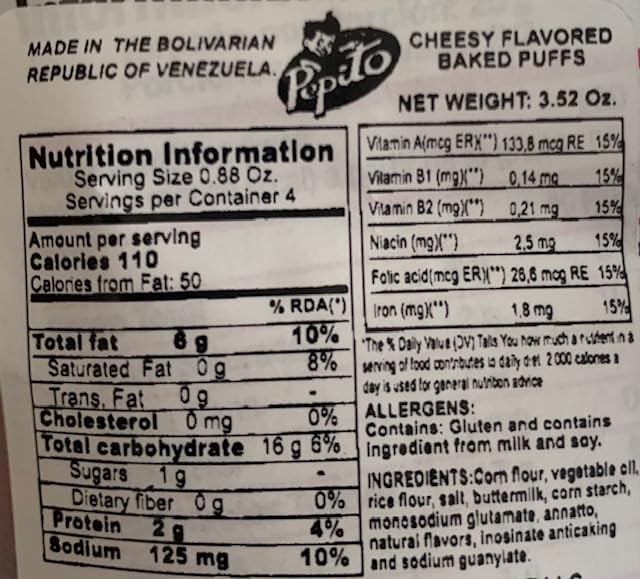 PEPITO VENEZOLANO EL ORIGINAL 80GRS X 6PK