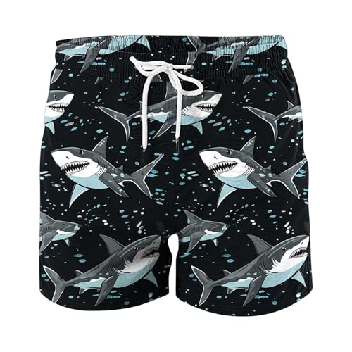 Men's Swim Trunks Quick Dry Beach Shorts with Pockets Casual Lightweight Drawstring High Waist Swimwear Shorts4