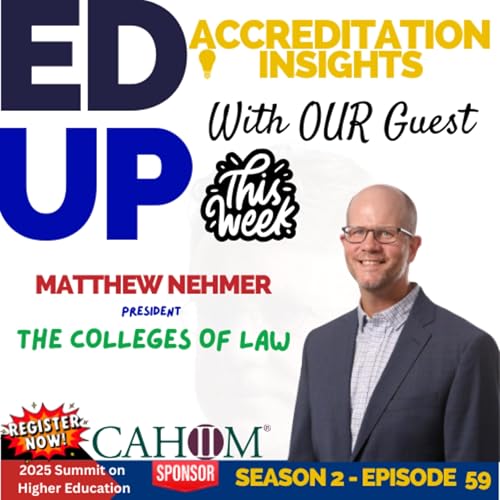 Page de couverture de 59. Accrediting Innovation: Reimagining Legal Education with Dr. Matthew Nehmer