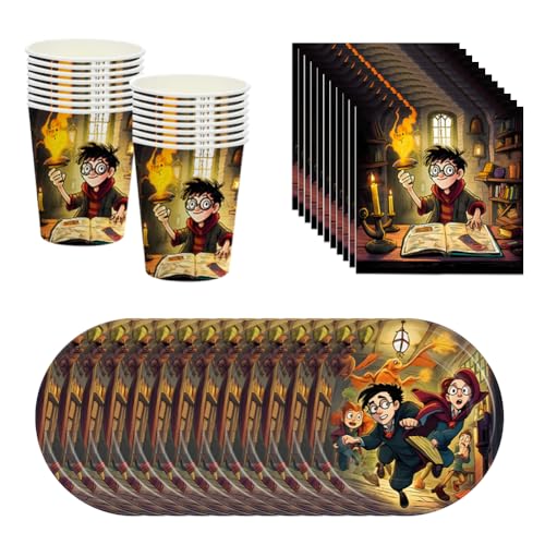 PIUMOJ Stoviglie per Feste Harry, Set Stoviglie