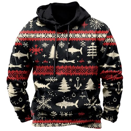 Image of domirica Hoodies For Men Western Cowboy Pullover Big And Tall Comfort Fashion Cool Novelty Graphic Hooded Sweatshirt