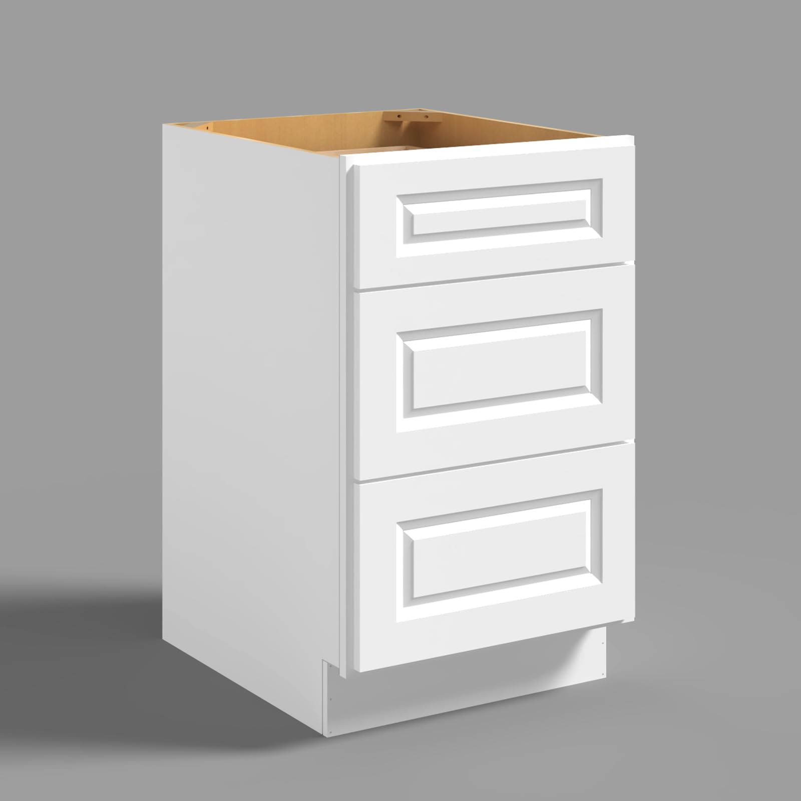 Hausvita 21" 3-Tier Undermount Kitchen Drawer Cabinet, RTA Storage Drawer, Full Extension Soft Close Slides, Ample Storage Organizer, MDF &amp; Plywood with UV Coating