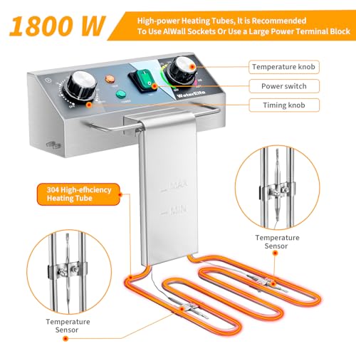 Deep Fryer Commercial Deep Fryers With Basket13Lx2 13.7Qt x 2 Thicken With Precise Temperature Control Timer Double Deep Fryer With 2 Baskets1800Wattsx2 120V Countertop Fryer Restaurant