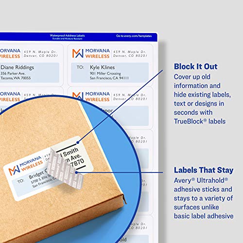 Étiquettes d'expédition Avery TrueBlock pour masquer les erreurs de colisage - 4
