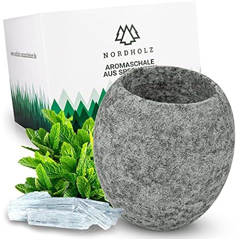 NORDHOLZ® Sauna Aromaschale aus Speckstein - Für einen langanhaltenden und intensiven Duft - Sauna Aufguss Stein perfekt für Aufguss oder Mentholkristalle - Sauna Zubehör - Saunazubehör Cover