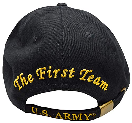 mws U.S. Army 1st Cavalry Division The First Team Embroidered Black Baseball Cap Hat miniatura 5