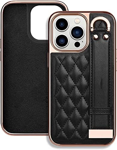Housse iPhone 14 Plus anti-choc avec sangle de poignet en silicone TPU résistant aux chutes