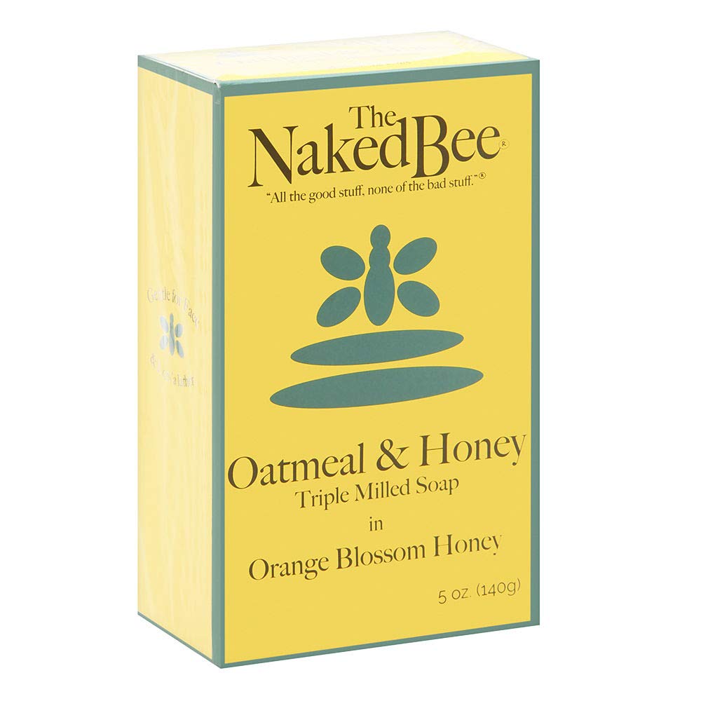 The Naked BeeOatmeal & Honey Triple Milled Soap, 5 Ounce, Orange Blossom Honey