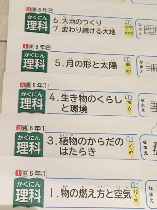 Amazon.co.jp: 小学校6年生 小6 テスト 問題 確認理科 かくにん理科