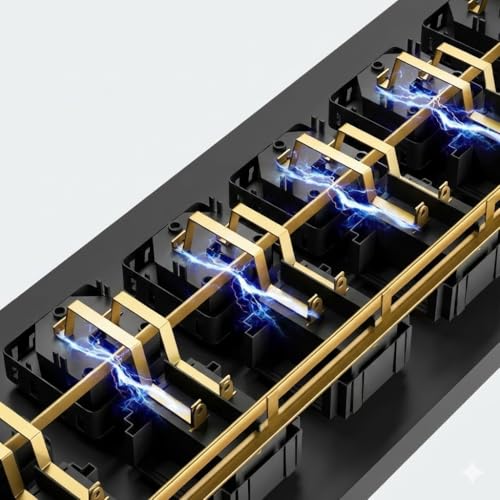 Regleta de 19 pulgadas para rack 1U Infitronic con amperímetro y 7 tomas de corriente 5