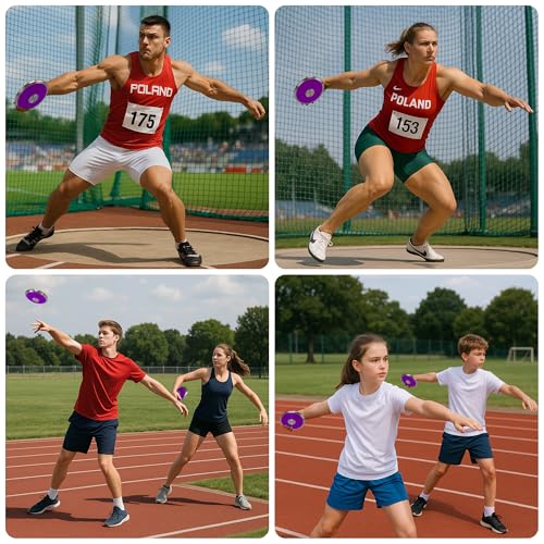 image for YIXINLOMYY 1 kg Sports Training Discus 2 Pcs for Girls Boys School Tra