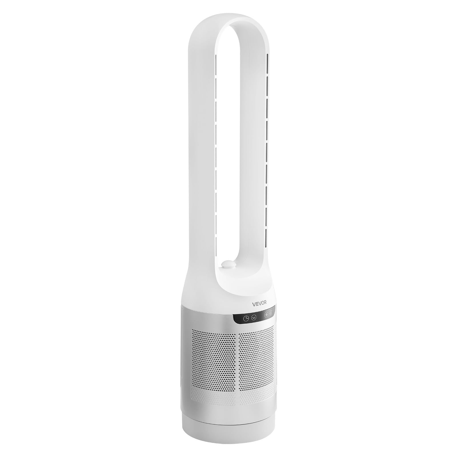 VEVOR Ventilatore a Torre Senza Pale, Oscillazione 65°, Ventilatore a Colonna Senza Pale, 12 Velocità, 4 Modalità, Timer 8 Ore, Flusso d’Aria Potente 4,5 m/s, Silenzioso, per Camera da Letto Ufficio